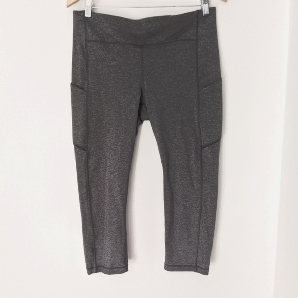 Lululemon Speed Up Crop 21" Heathered Black 12 - Picture 8 of 16